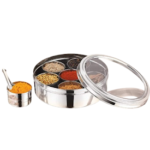 Stainless Steel Round Shape Masala Dabba (Spice) Box